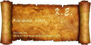 Kardoss Edit névjegykártya